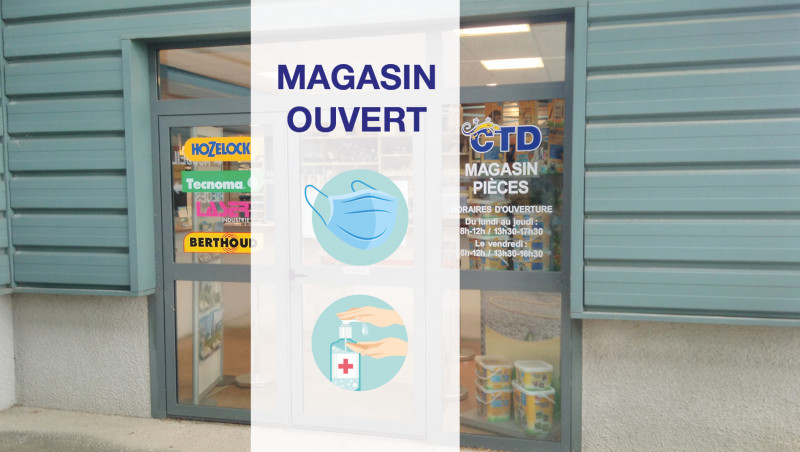 Notre magasin de pièces détachées reste ouvert !