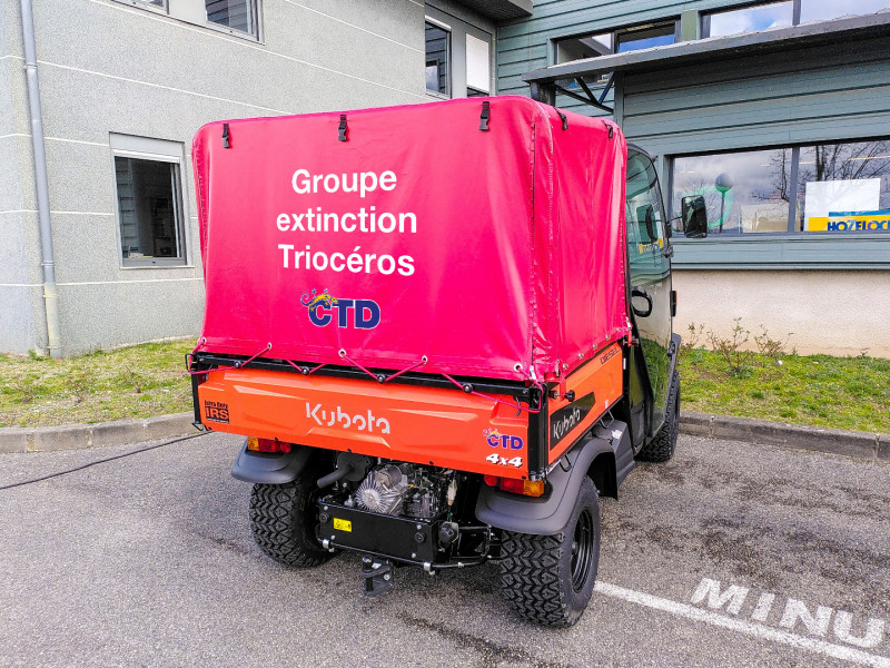 Trioceros extinguishing unit in an SSV vehicle.