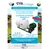 Printemps 2018 : CTD présente son nouveau groupe autonome  Condor LC pour l'arrosage des jardins et des espaces verts.